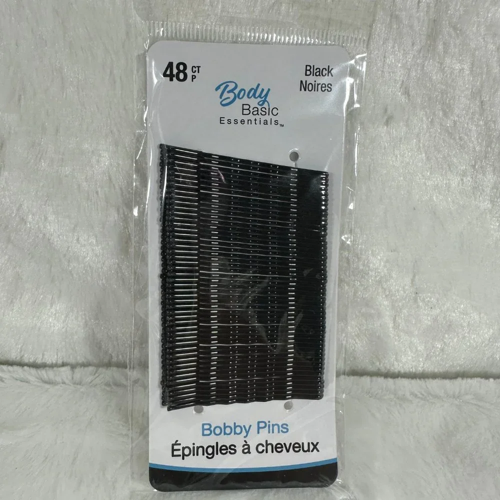 Body Basic Essentials 12 Packs Of 48 Each Black Bobby Pins New